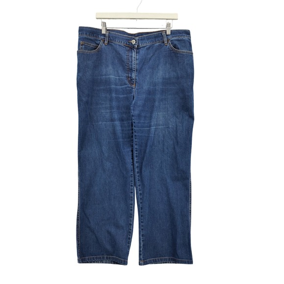 Marina Sport Denim - Marina Sport Women Straight Classic Minimalist Jeans 29 US 20 Blue Medium Wash